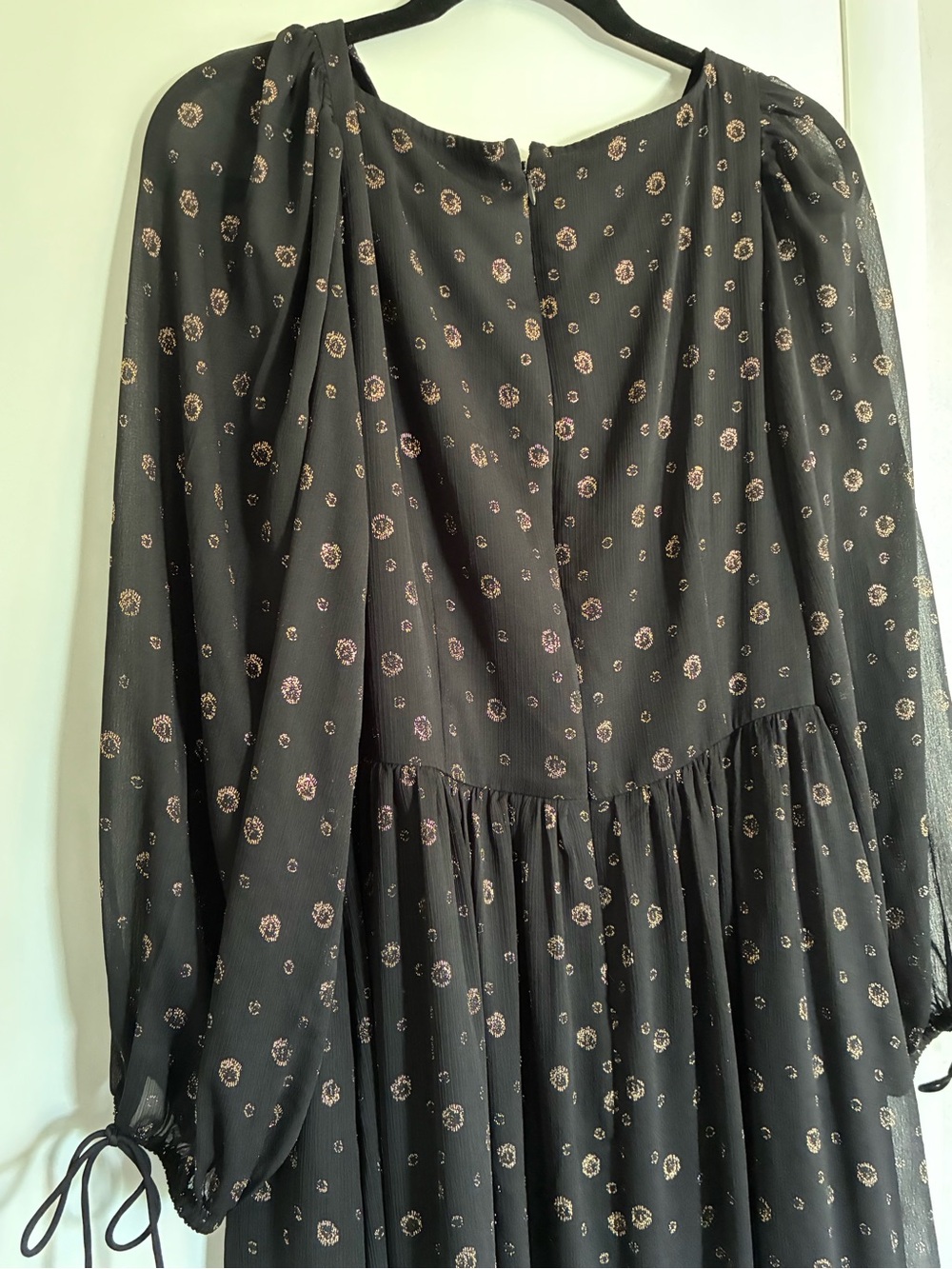 Black Ruched Maxi Dress Whimsigoth Witchy - Picture 12 of 13